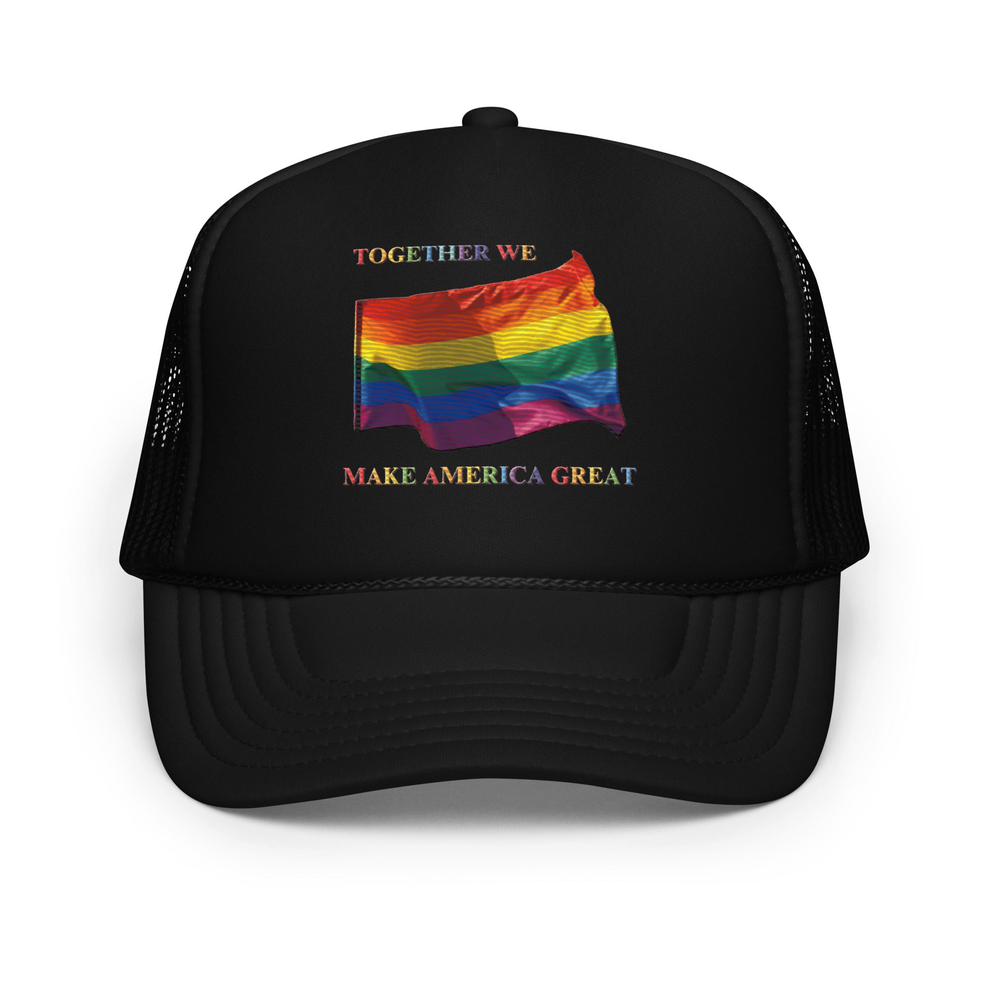 GBZ ★ Original Design Foam Trucker Hat Together We Make America Great