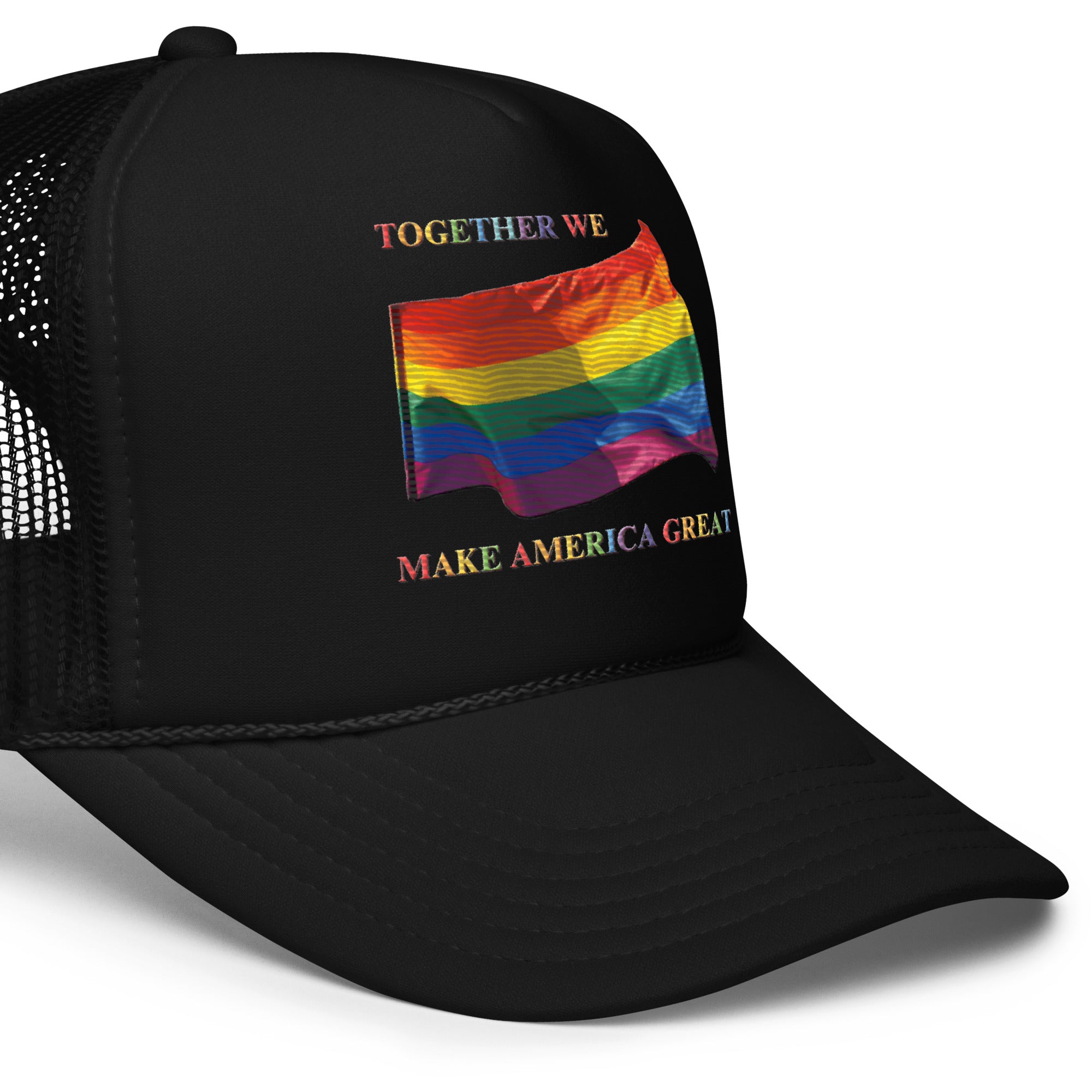GBZ ★ Original Design Foam Trucker Hat Together We Make America Great