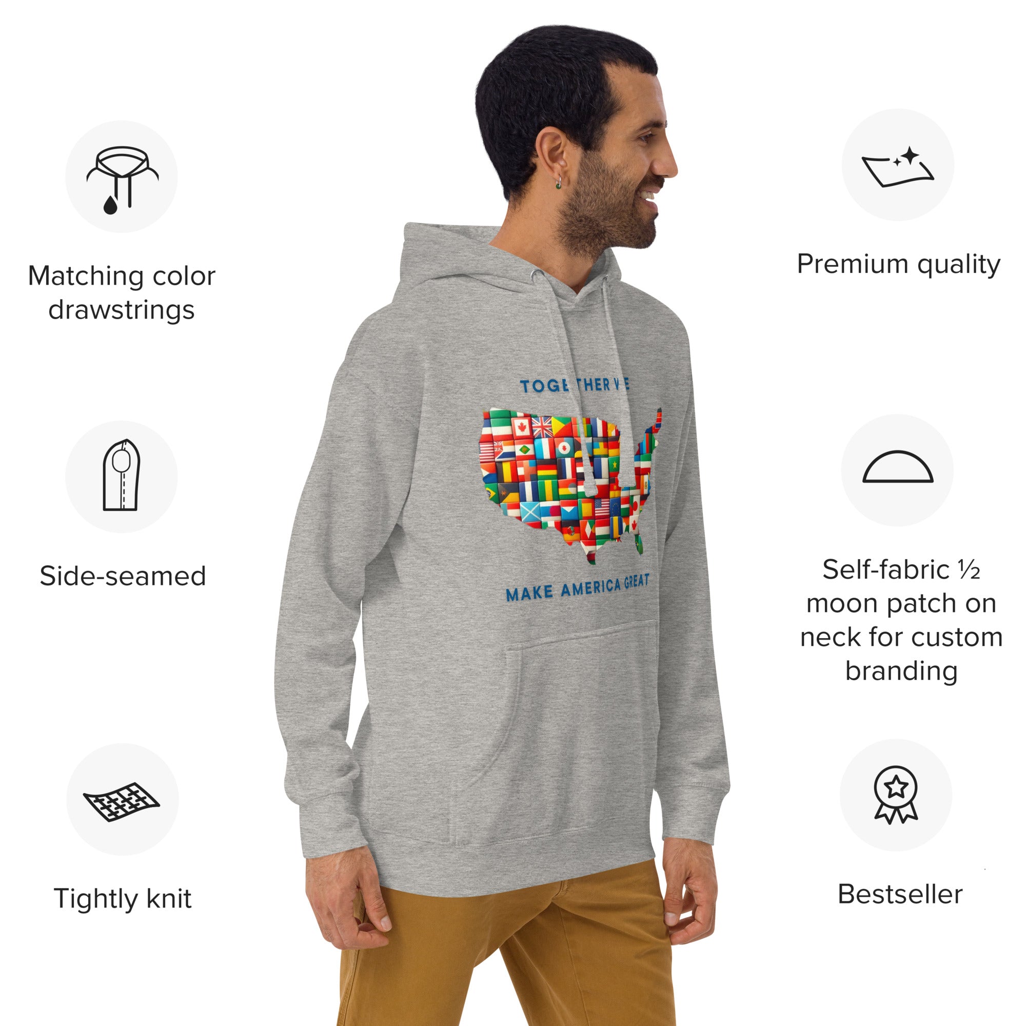 GBZ ★ Original Design Hoodie Together We Make America Great