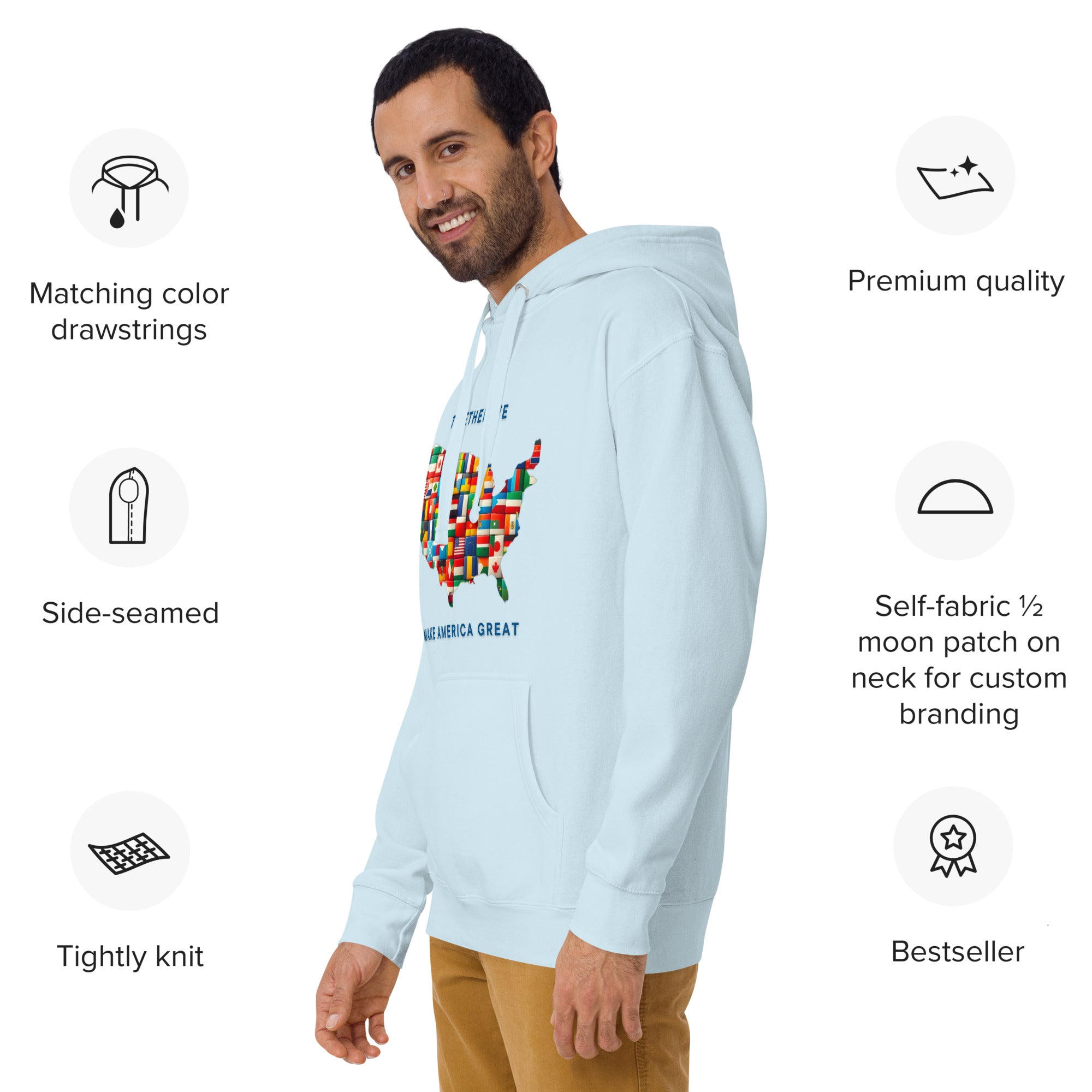 GBZ ★ Original Design Hoodie Together We Make America Great