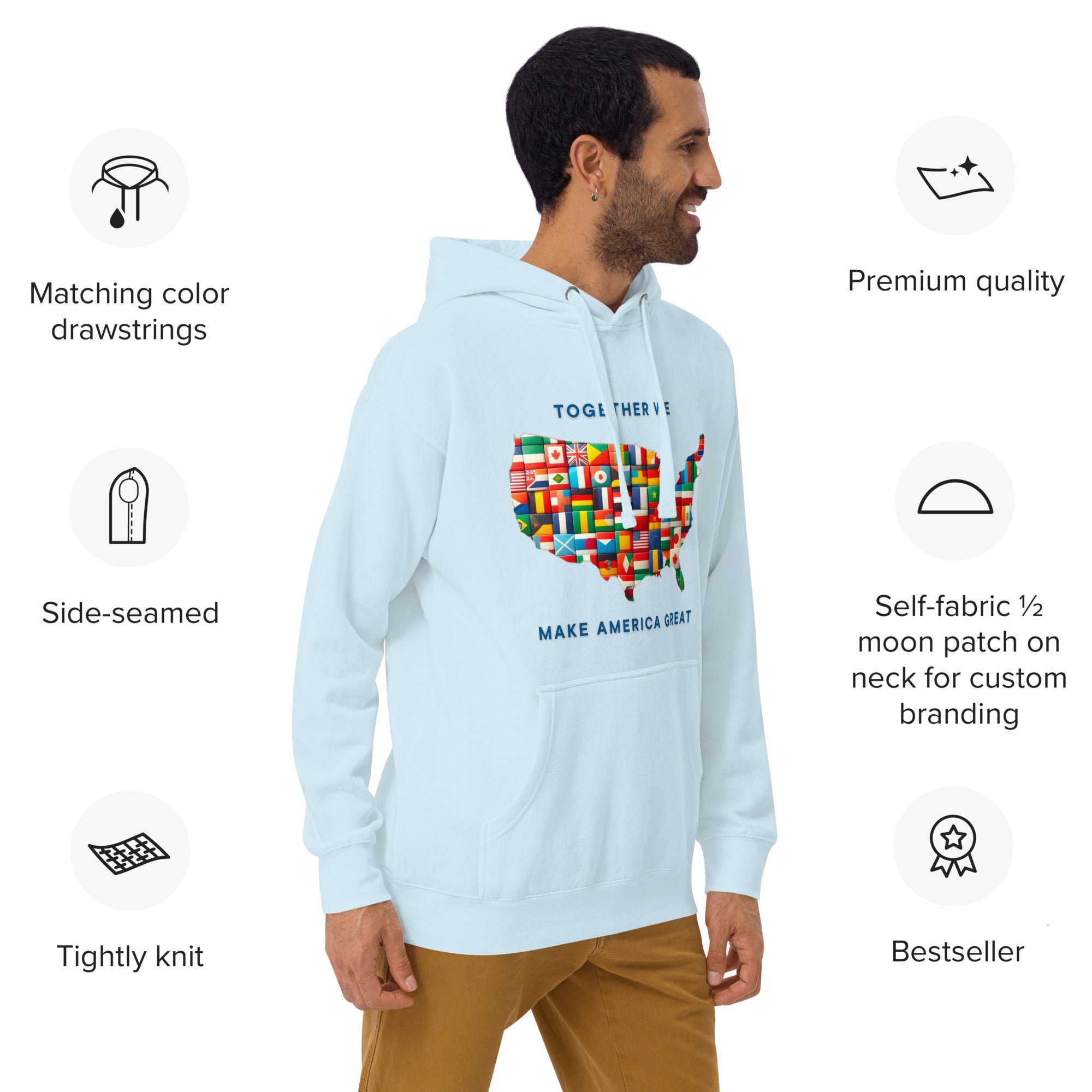 GBZ ★ Original Design Hoodie Together We Make America Great