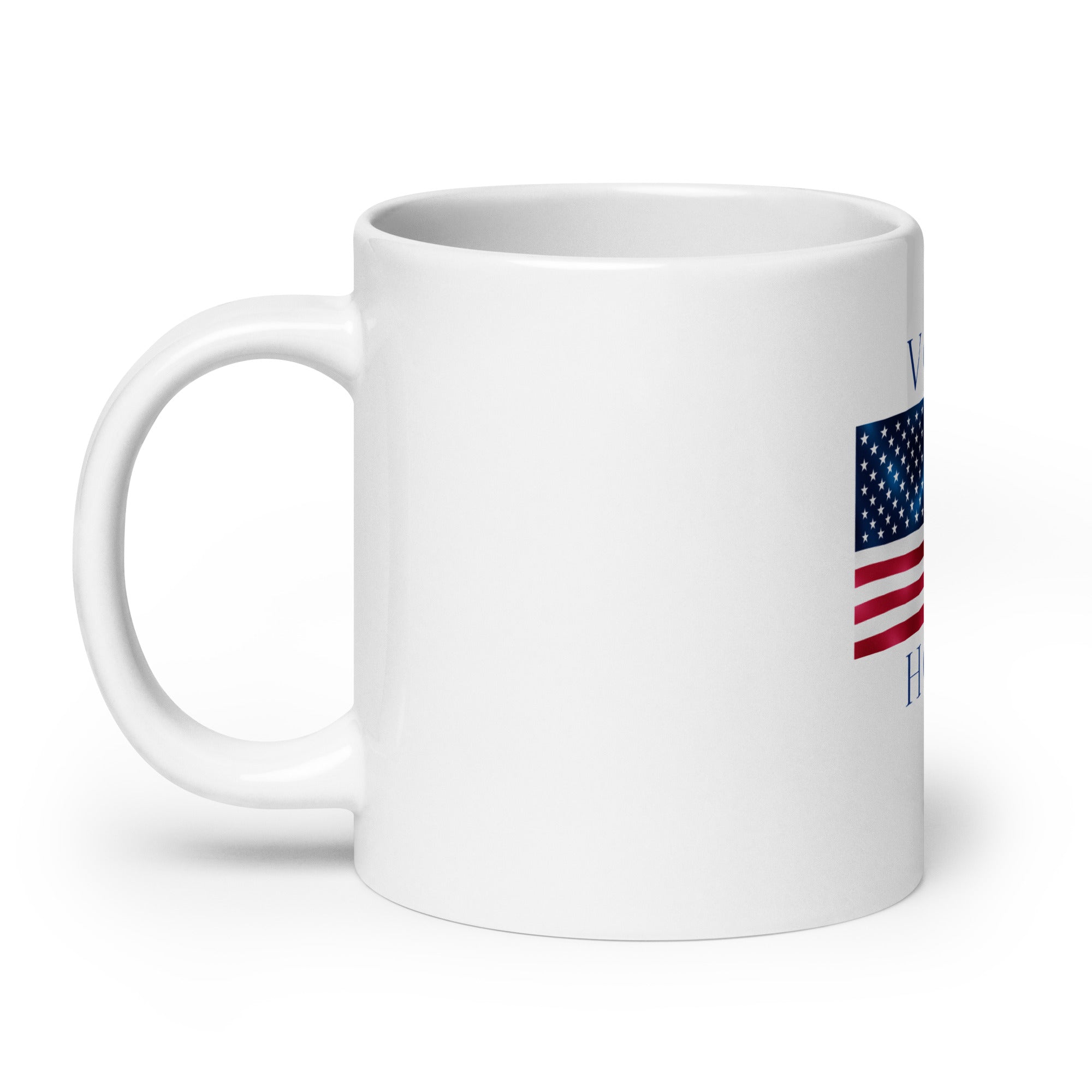White glossy mug