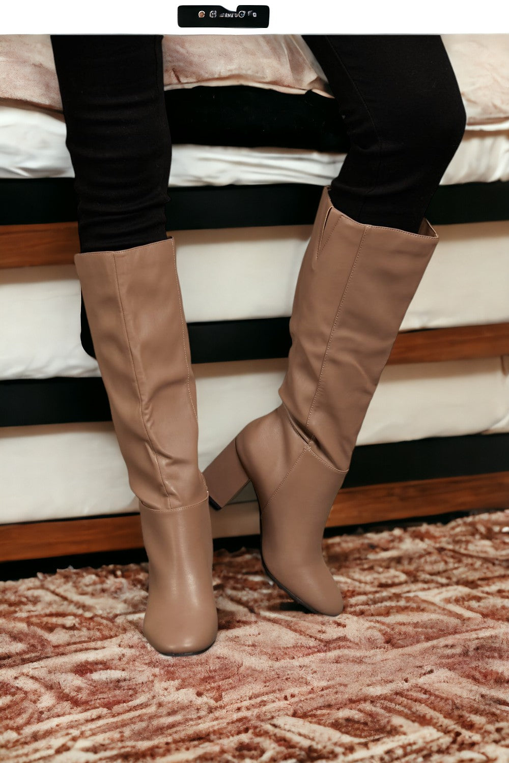 East Lion Corp Block Heel Knee High Boots