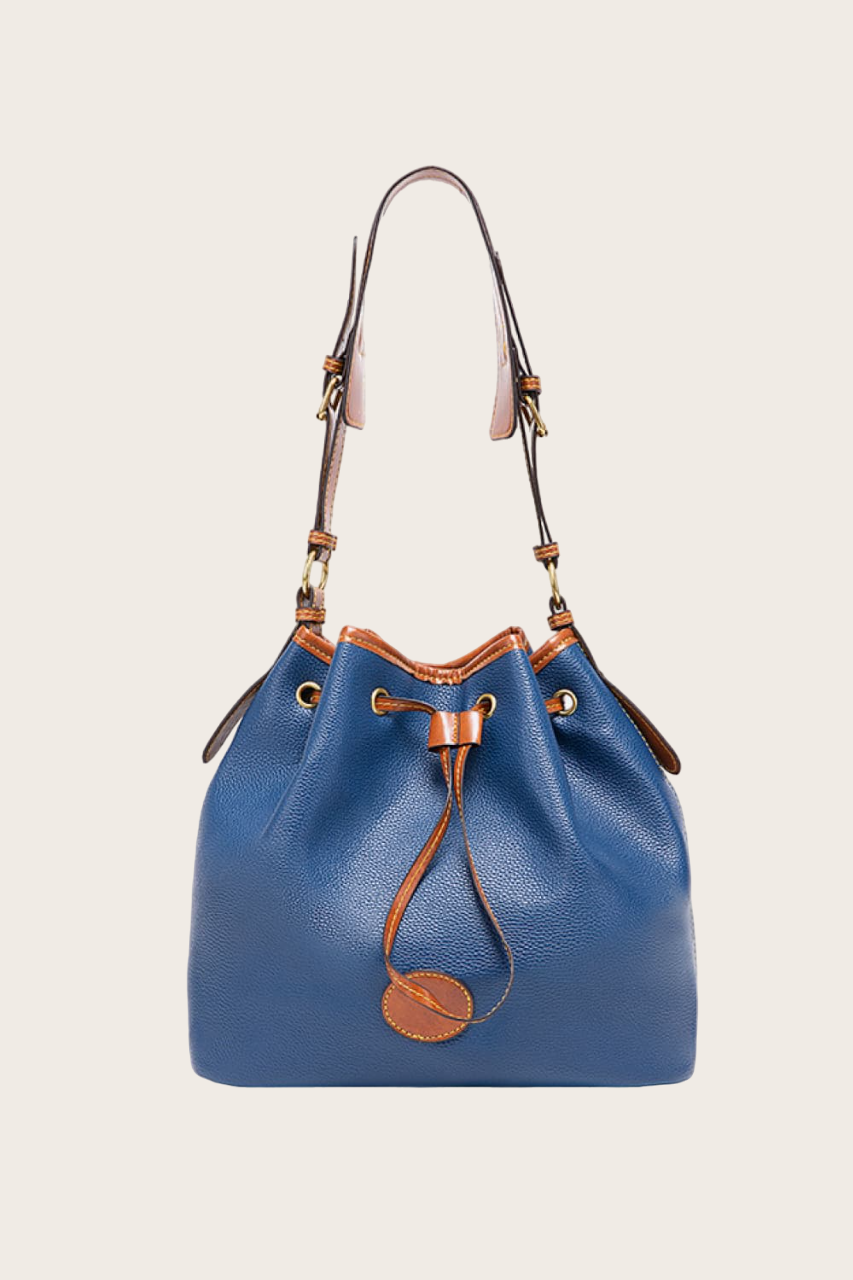 PU Drawstring Bucket Bag