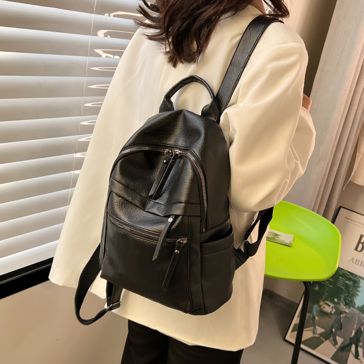 PU Leather Backpack