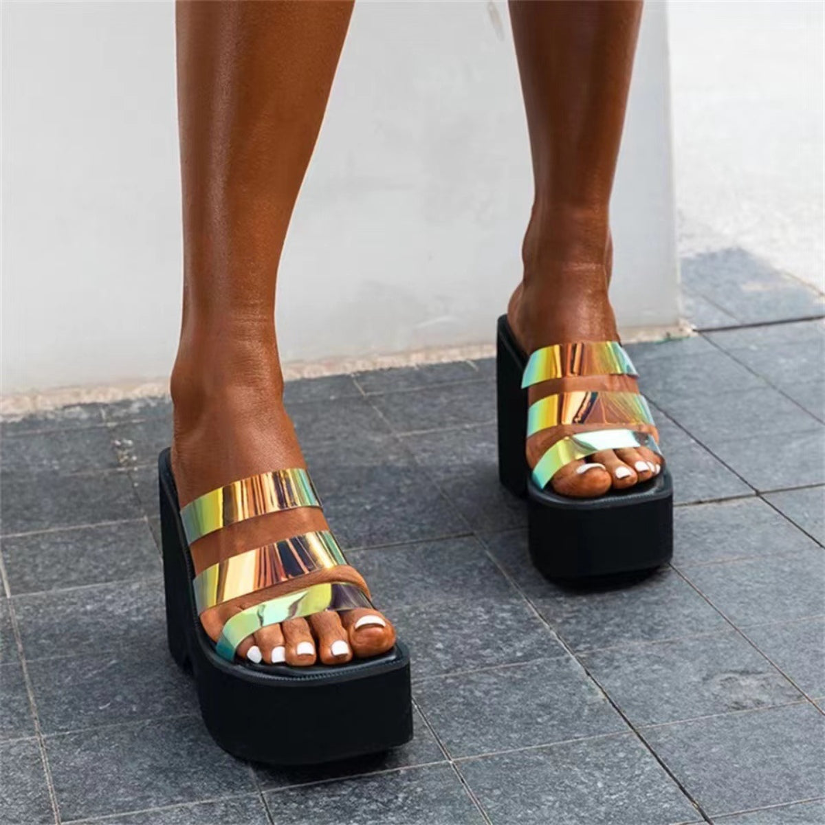 Open Toe Wedge