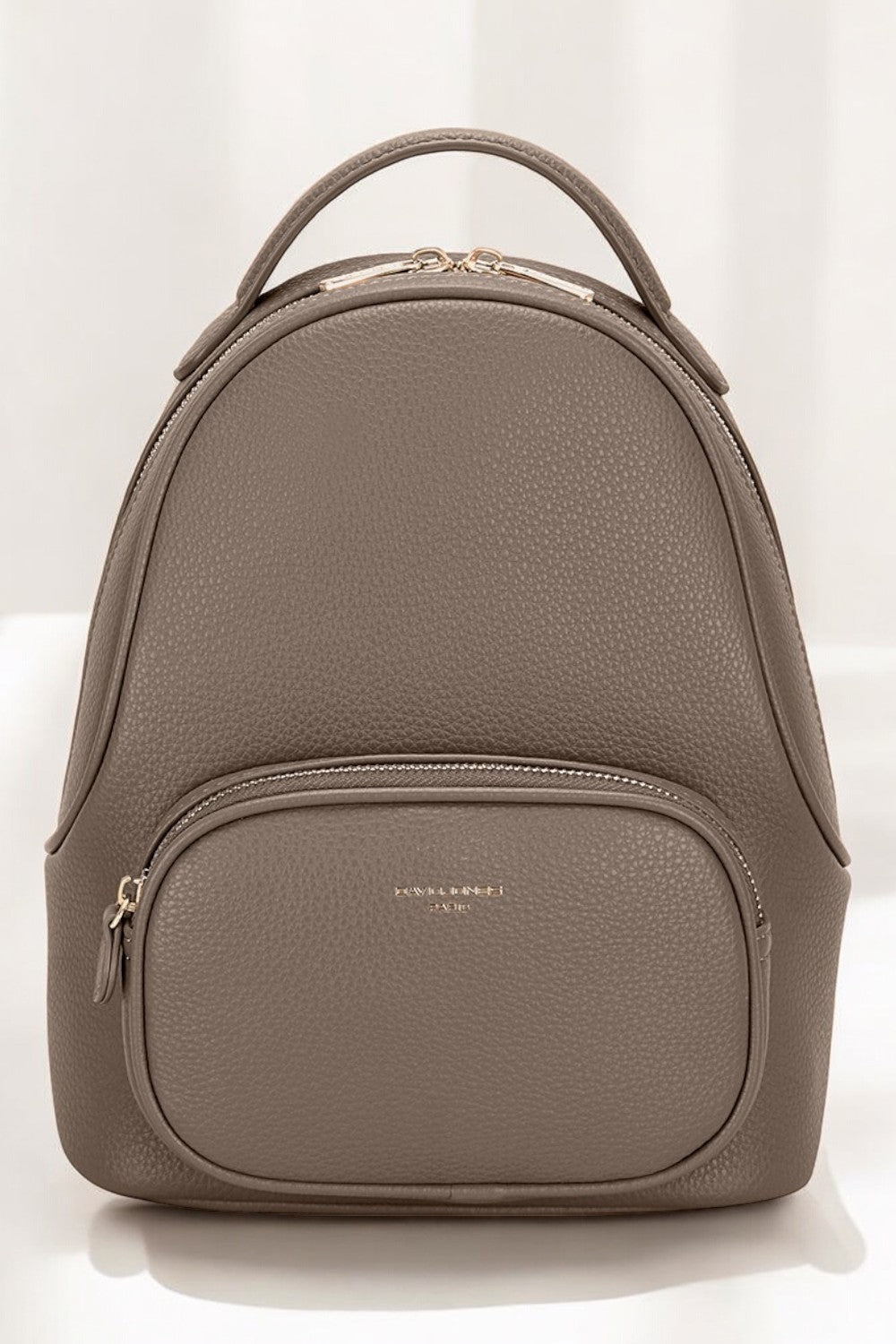 David Jones PU Leather Handle Backpack