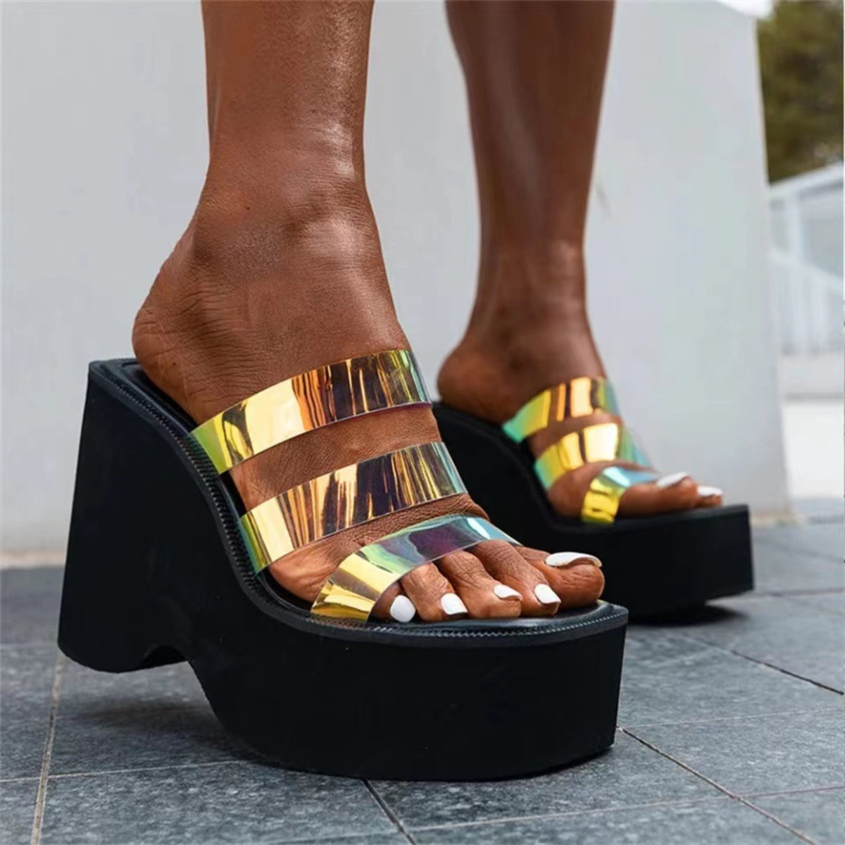 Open Toe Wedge