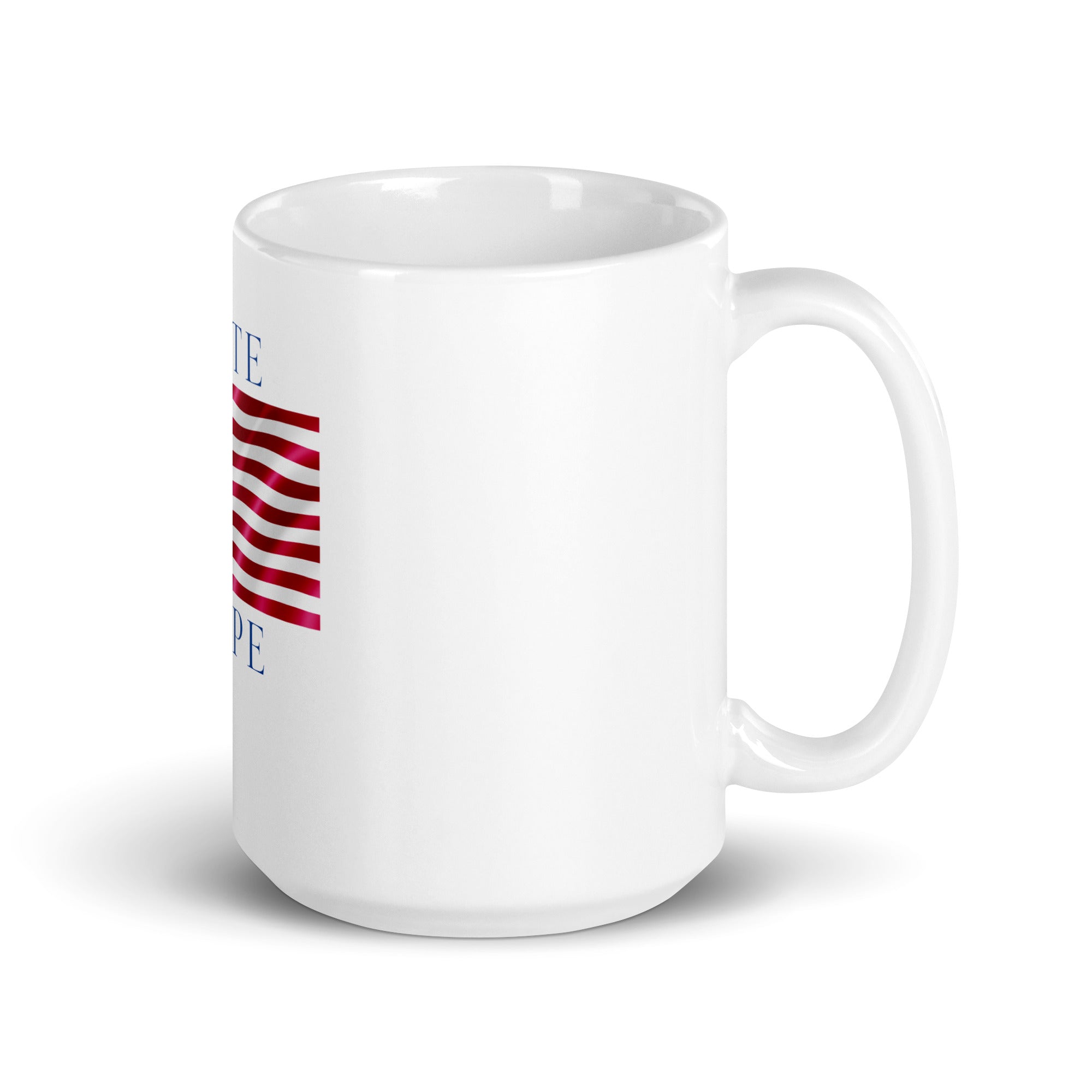 White glossy mug