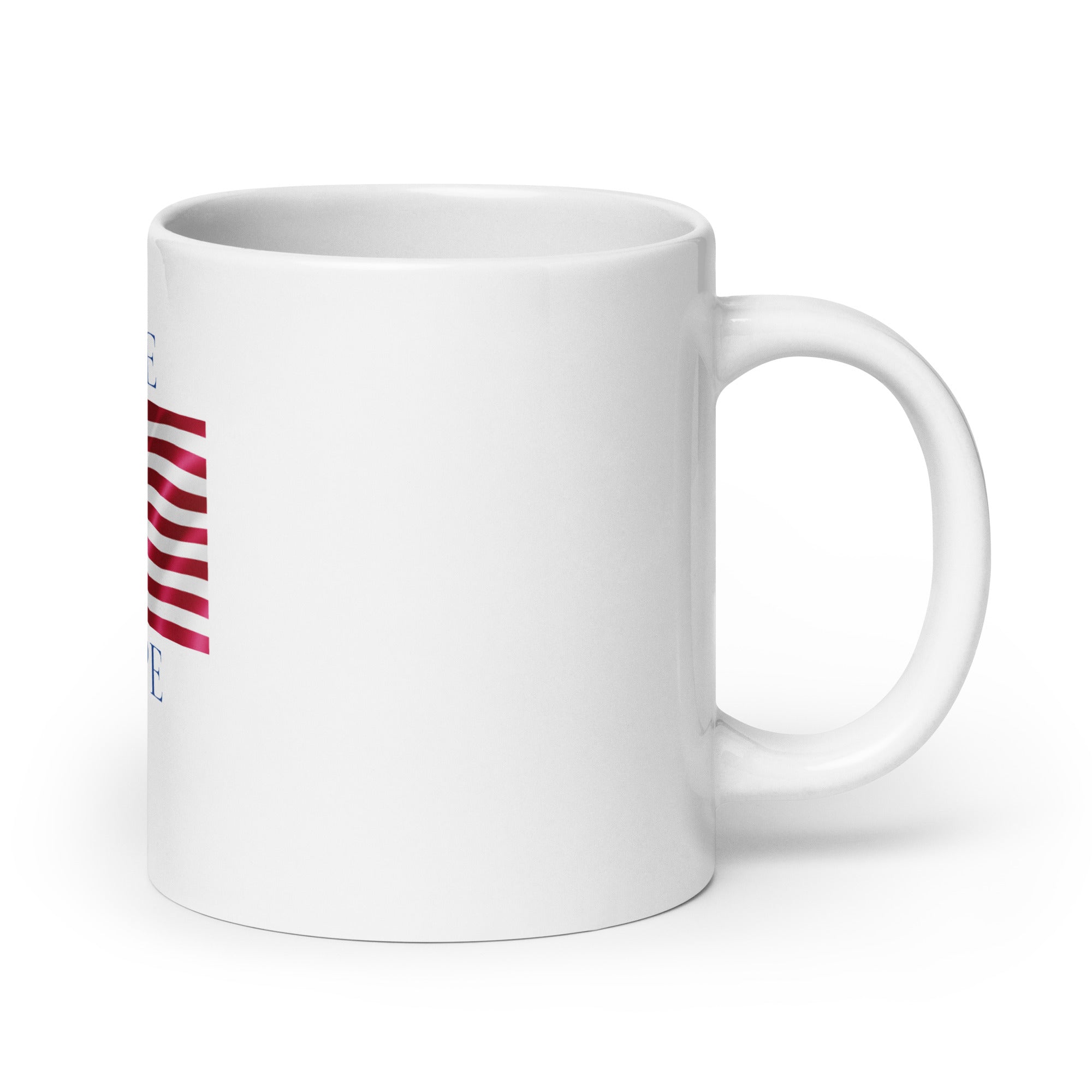 White glossy mug